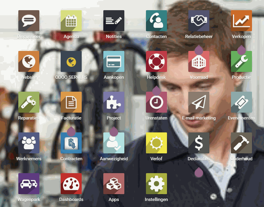 Odoo tekst en afbeelding blok